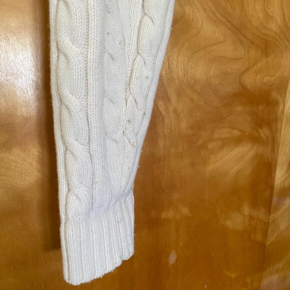Sunday Best by Aritzia Cooper Cable Knit Cropped Cardigan Cream Women's XS - Picture 3 of 12